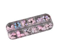 12 Grids Flatback Nail Diamant 3D Cristal Gemmes Bijoux Manucure Nail Décoration Partie