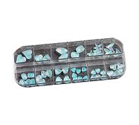 12 Grids Flatback Nail Diamant 3D Cristal Gemmes Bijoux Manucure Nail Décoration Partie