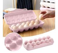 12 Grille Boite Oeuf, Boîte à Œufs en Plastique, Sans BPA, Rangement Oeuf Range Oeuf, Boite à Oeufs Plastique, Boîte œufs Portable Pliable pour Réfrigérateur, Comptoir, Cuisine (C)