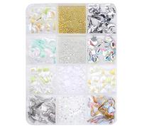 12 Grilles 3D Arcs Ongles Art Charme Résine Forme Mixte Gemmes Décoration Nœud Papillon Ongles Breloques Fournitures Pour Ongles