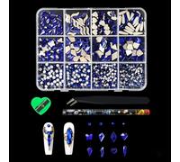12 grilles de décorations d ' ongles 3D de couleurs assorties, perle à plat pour ongles français pour artistes professionnels, perles d ' art en résine Unguis