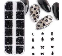 12 grilles de luxe 3D clous strass art 3D strass strass cristal pierres