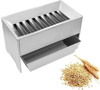 12 Grilles Échantillonneur De Division Des Grains, Diviseur Spliler D'échantillon En Acier Inoxydable Avec Récepteur, Largeur De L'emplacement De 25,4mm, 300-2000g De Taille D'échantillon Maximale
