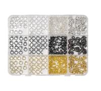 12 grilles Punk Y2K breloques à ongles en métal, manucure Rivet chaîne pointe décoration, rétro cercle ongles approvisionnement bricolage artisanat