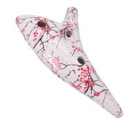 12-Hole Resin Ocarina Alto C Ice Cracked With Bag | Resin Construction, Tuned Sound, Beginner-friendly, Includes Strap, Music Booklet, Carry Bag, Ideal For Novices