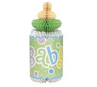 12 Honeycomb Polka Dot Bottle-Shaped Baby Shower Decoration by Unique Party