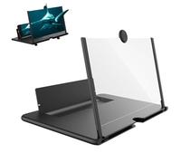 12 inch Big Screen Phone Magnifier,HD Smartphone Magnifier Screen,Magnifying Projector Screens Enlarger Expander for Movies, Videos, and Gaming,Foldable Phone Stand with Amplifier (Black)