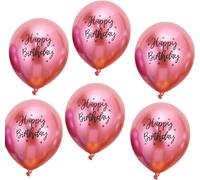 12 Inch Metallic Shiny Latex Balloons (Happy Birthday) Pack Of 20 (Re-20Pcs)