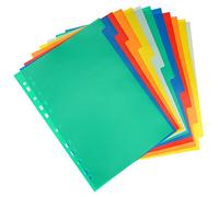12 Intercalaires Classeur A4, Intercalaire Petit Classeur, 30x23 cm Couleurs Onglet Diviseurs, Intercalaire a4 Maxi, 11 Trous Remplissage Coloré Projet Trieuse Pages, pour Organiser les Dossiers