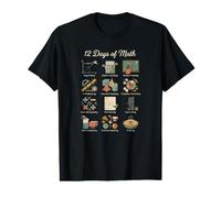 12 Jours de mathématiques pour Enseignant de Noël T-Shirt Graphique avec Valeur