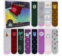 12 jours de surprises magiques : entrez dans le monde des sorciers avec ce charmant calendrier de l'Avent Harry Potter pour femme - avec 12 paires de chaussettes à thème à ouvrir chaque jour