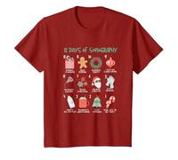 12 Jours d'échographie | Échographe de Noël | Technologie d'échographie T-Shirt, Enfant, Canneberge, 4 Ans