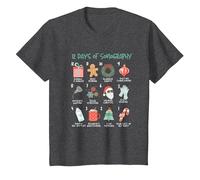 12 Jours d'échographie | Échographe de Noël | Technologie d'échographie T-Shirt, Enfant, Chiné Foncé, 6 Ans