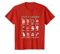 12 Jours d'échographie | Échographe de Noël | Technologie d'échographie T-Shirt, Enfant, Rouge, 6 Ans