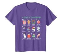 12 Jours d'échographie | Échographe de Noël | Technologie d'échographie T-Shirt, Enfant, Violet Chiné, 8 Ans