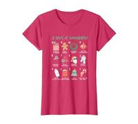 12 Jours d'échographie | Échographe de Noël | Technologie d'échographie T-Shirt, Femme, Rouge Chiné, XXL