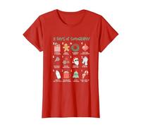 12 Jours d'échographie | Échographe de Noël | Technologie d'échographie T-Shirt, Femme, Rouge, M