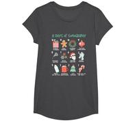 12 Jours d'échographie | Échographe de Noël | Technologie d'échographie T-Shirt, Fille, Chiné Foncé, M