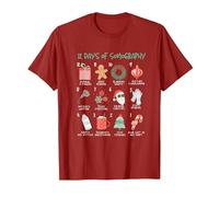12 Jours d'échographie | Échographe de Noël | Technologie d'échographie T-Shirt, Homme, Canneberge, 3XL