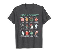 12 Jours d'échographie | Échographe de Noël | Technologie d'échographie T-Shirt, Homme, Chiné Foncé, 4XL