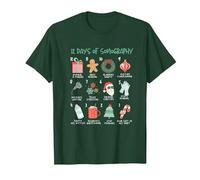12 Jours d'échographie | Échographe de Noël | Technologie d'échographie T-Shirt, Homme, Vert Forêt, XXL
