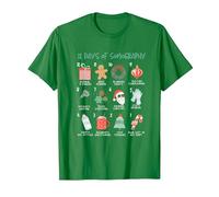 12 Jours d'échographie | Échographe de Noël | Technologie d'échographie T-Shirt, Homme, Vert Kelly, L