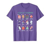12 Jours d'échographie | Échographe de Noël | Technologie d'échographie T-Shirt, Homme, Violet Chiné, 3XL