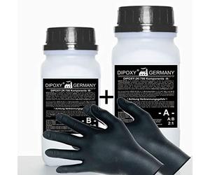 12 kg résine époxy bicomposant + gants, plancher extérieur intérieur peinture extérieure fibre de verre garage peinture époxy auto-nivelant transparente adhésive