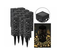 Lunartec : 12 lanternes décoratives solaires à LED blanc chaud