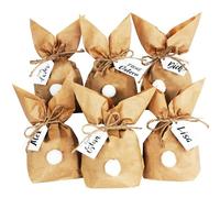 12 lapin de Pâques à bricoler et remplissage - cadeau créatif pour Pâques avec 12 sacs en papier, cordon et pompons
