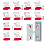 12 Loquets Aimant Porte Placard Loquet Magnetique en Métal Aimant de Porte Convient aux Portes D'armoires, Portes de Placards, Portes Coulissantes, Tiroirs et Fenêtres