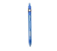 12- Lors de la lecture, le stylo à double bille vide sèche rapidement et appuie sur le stylo pinceau de bureau - tige transparente bleue - 0,5 mm.