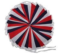 12 m Rouge Blanc et Bleu Guirlande - Fanions en tissu simple face