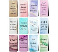 12 Marque-Pages Magnétiques Motivants Signets Décoration Papeterie Cadeau Fête Anniversaire pour Étudiant Famille Ami École Cadeau