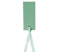 12 Marque-places rectangle avec ruban menthe