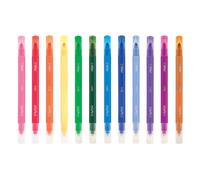 12 marqueurs à couleurs changeantes double pointe multicolor TU