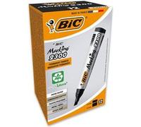 12 marqueurs - Noir - Indélébile - Permanent - BIC - Marking 2000 - Pointe ronde Noir