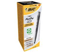 12 marqueurs - Permanent - Indélébile - Marking Pocket - Noir - Bic