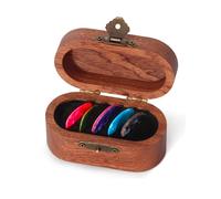 12 Mediator Guitare Haute Qualité, 3 Tailles en Celluloïd, Support Noyer, Compatible Électrique, Acoustique, Ukulélé, Basse