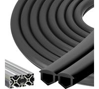 12 mètres de bande de protection en aluminium pour profilé 30x30, 40x40 avec rainure 8 - Accessoires pour profilé en aluminium - Protection anti-poussière - Couverture souple - Joint d'étanchéité en