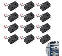 12 Micro Interrupteurs Plastique avec Levier à Rouleau, Micro Interrupteur Fin de Course à 3 Broches SPDT, 250V 5A, Étanches et Résistants à la Poussière, microrupteur à levier, micro switch