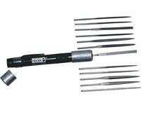 12 Mini-Limes Ensemble 13 Pièces - Longueur 170 Mm / 12 Limes Et 1 Poignée