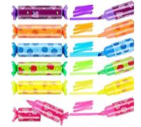 12 Mini Stylos Surligneurs, 6 Couleurs Marqueurs à Surligner, Surligneurs en Forme de Bonbons pour mettre en évidence un journal intime ou un carnet à l'école, au bureau