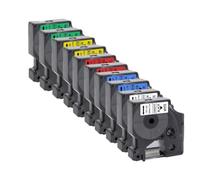 12 mm 5 / 10pk 45013 D1 TABLE Étiquette compatible avec LabelManager 160 280 L'imprimante de l'étiquette fonctionne avec 45013 45010 45016 45017 45018 45019 Capes d'étiquette(10PK 5Mixed Colors)