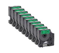 12 mm 5 / 10pk 45013 D1 TABLE Étiquette compatible avec LabelManager 160 280 L'imprimante de l'étiquette fonctionne avec 45013 45010 45016 45017 45018 45019 Capes d'étiquette(10PK Black on Green)