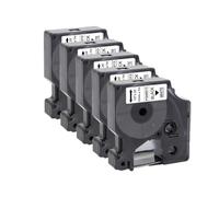 12 mm 5 / 10pk 45013 D1 TABLE Étiquette compatible avec LabelManager 160 280 L'imprimante de l'étiquette fonctionne avec 45013 45010 45016 45017 45018 45019 Capes d'étiquette(5PK Black on White)