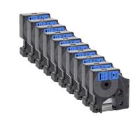 12 mm 5 / 10pk 45013 D1 TABLE Étiquette compatible avec LabelManager 160 280 L'imprimante de l'étiquette fonctionne avec 45013 45010 45016 45017 45018 45019 Capes d'étiquette(10PK Black on Blue)