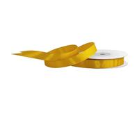 12 mm Ruban Satin 25 m DORE rouleau//unilatéral Ruban Ruban décoratif Ruban décoratif Ruban cadeau décoration pour mariage baptême 2,5 cm