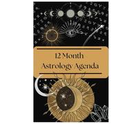 12 Month Astrology Agenda: 2025 Calendar with all Moon phases and journal