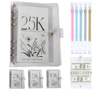 12-Month Envelopes Money Saving Challenge Binder, 12-Month Savings Challenges Book with Envelopes, Easy & Funny to Save 2.5K/5K/10K (2.5K)